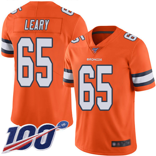 Men Denver Broncos #65 Ronald Leary Limited Orange Rush Vapor Untouchable 100th Season Football NFL Jersey->denver broncos->NFL Jersey